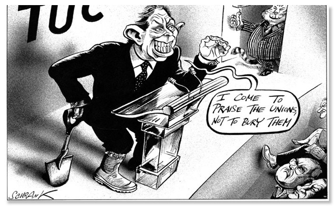 Cartoon of Tony Blair as Yorick